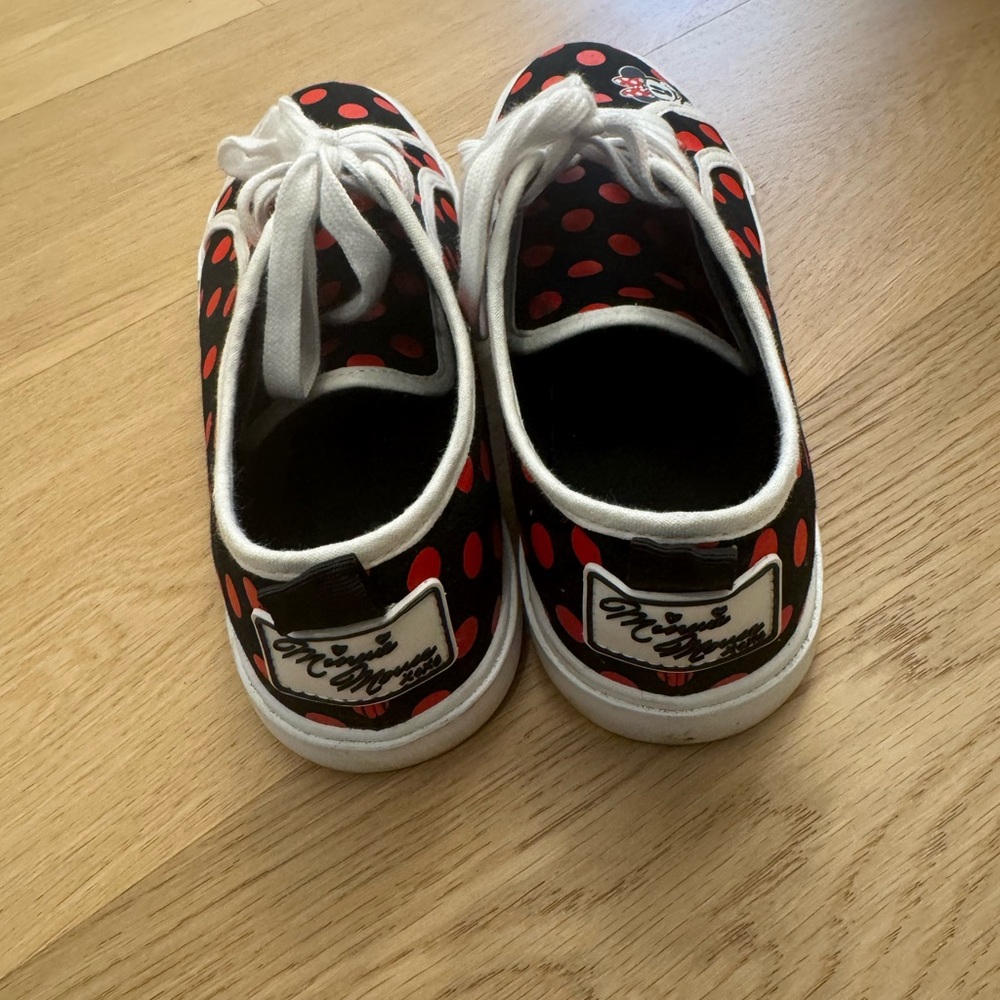 Disney Red Polka Dot Sneakers with Minnie Mouse Design - Picture 2 of 4